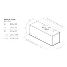 Pando EVO/1285 inox ECO SEC beépíthető páraelszívó