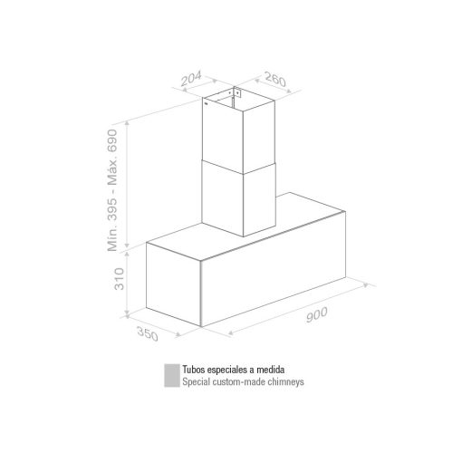 Pando P-745/90 IX-DEKTON ZENITH kürtős páraelszívó