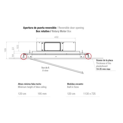 Pando E-221/120 BLANCA V.1130 ECO mennyezeti páraelszívó
