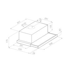 Pando GR20 beépíthető teleszkópos páraelszívó