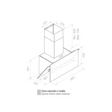 Pando P-730/90 fekete üveg SEC PLUS döntött páraelszívó