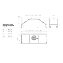 Pando GTI/725 BLACK/INOX V.750 SEC beépíthető páraelszívó