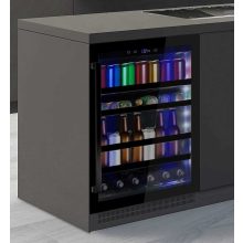 Pando PFMB-60-CRL Italhűtő, pult alá szerelhető, fekete, balos