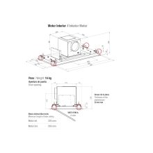 Pando E-295/90 fehér üveg mennyezeti páraelszívó