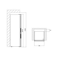 Pando PFLX COMBI szabadonálló hűtőszekrény, dark inox