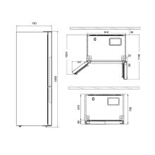 Pando PFLX-AMER Side by Side négyajtós hűtőszekrény