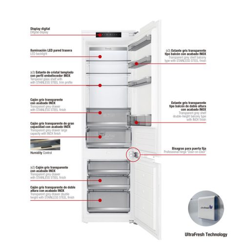 PANDO PFBI-XL-COMBI beépíthető hűtőszekrény