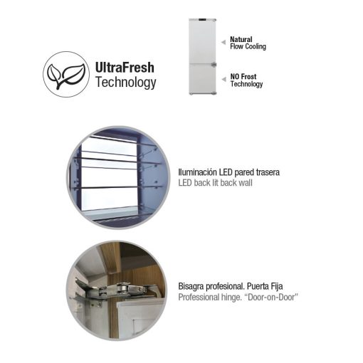 Pando PFBI-L-COMBI beépíthető hűtőszekrény