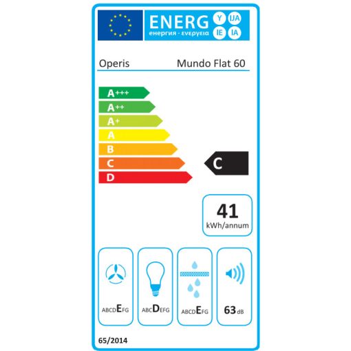 OPERIS MUNDO FLAT 60 inox teleszkópos páraelszívó