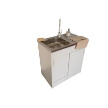 Komplett mosogatós szekrény 80x50cm tolóajtós, fehér, egymedencés tállal