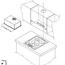 OPERIS PLUTO PLUS fekete beépíthető páraelszívó