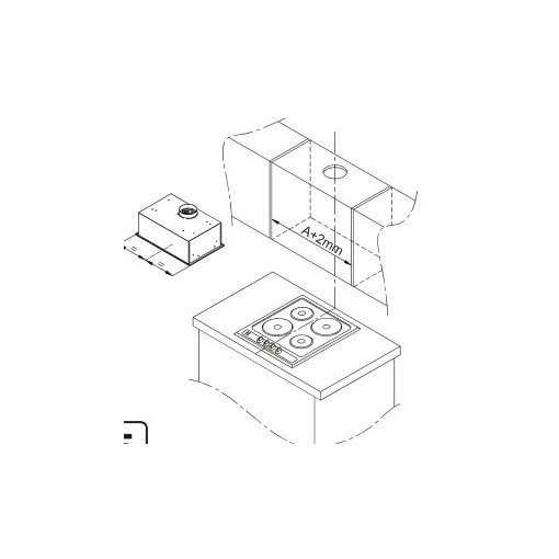 OPERIS PLUTO PLUS fekete beépíthető páraelszívó