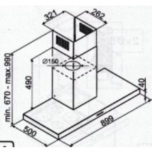OPERIS LARDO T PLUS 90 fekete fali páraelszívó