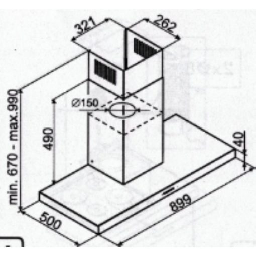 OPERIS LARDO T PLUS 90 fekete fali páraelszívó