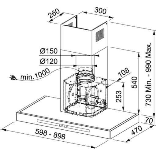 FRANKE SMART FSMT 605 XS inox páraelszívó