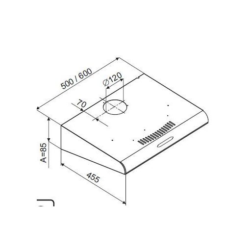 OPERIS TANTE 50 fehér szabadonálló páraelszívó