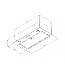 OPERIS PLUTO inox beépíthető páraelszívó