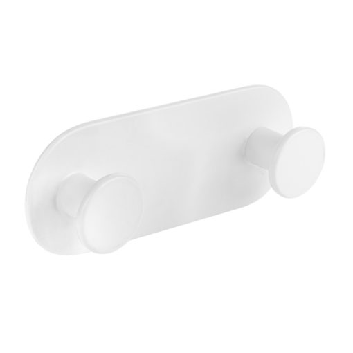 LAVEO MIRI dupla akasztó (40x107x20 mm) króm, rögzítő csavarral és ragasztóval