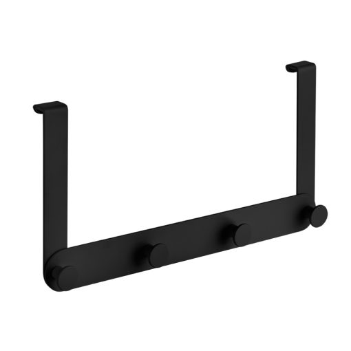LAVEO MIRI törülköző tartó (60x610x72 mm) rögzítővel és ragasztóval, fekete