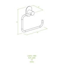 LAVEO MIRI WC-papír tartó rögzítővel és csavarokkal (120x140x35 mm), arany