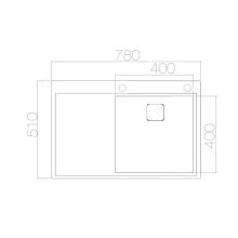 AS 3326RS HAND MADE inox mosogató jobbos SZIFONNAL