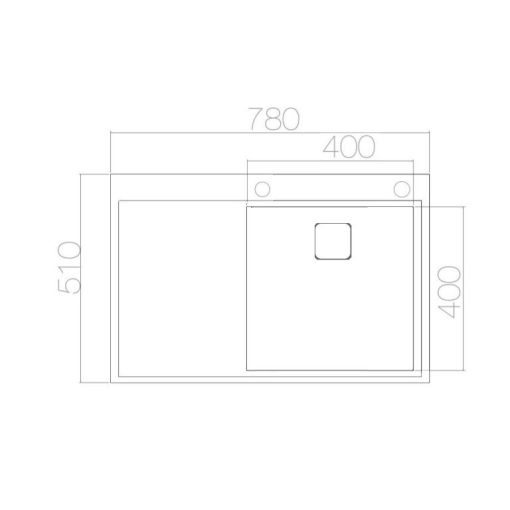 AS 3326RS HAND MADE inox mosogató jobbos SZIFONNAL