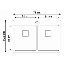 AS 390S prémium inox mosogató SZIFONNAL