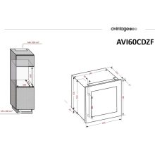 Avintage Borhűtő AVI63CSZF beépíthető, 33 palack