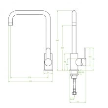 Laveo BONA Kihúzható csaptelep, rozsdamentes acél