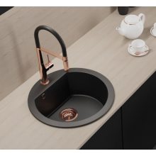 Laveo POLA álló csaptelep rugalmas kiömlővel, rose gold/matt fekete
