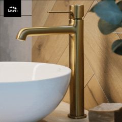 LAVEO POLA álló mosdócsap, szálcsiszolt arany