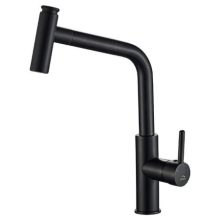 Laveo TORO Kihúzható zuhanyváltós csaptelep, fekete