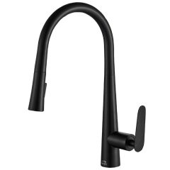   Laveo NALDA Kihúzható zuhanyváltós csaptelep, matt fekete