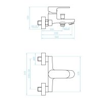 LAVEO PANA kádcsap zuhanyszett nélkül, króm