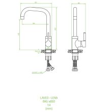 Laveo LENA álló csaptelep, szemcsés fekete