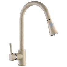 Laveo DARU Kihúzható zuhanyváltós csaptelep bézs