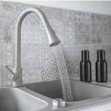 Laveo DARU Kihúzható zuhanyváltós csaptelep bézs