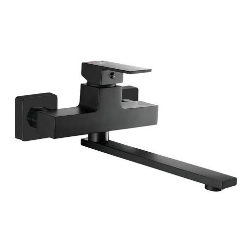 Laveo KVADRATO Falra szerelhető csaptelep, matt fekete