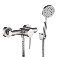 LAVEO NOIA fali zuhanycsap zuhanyszettel, szálcsiszolt inox