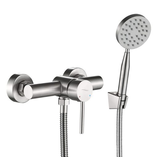 LAVEO NOIA fali zuhanycsap zuhanyszettel, szálcsiszolt inox