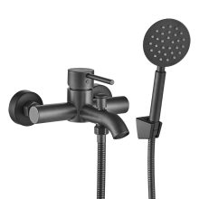 LAVEO NOIA fali kádcsap falra szerelhető zuhanyszettel, grafit