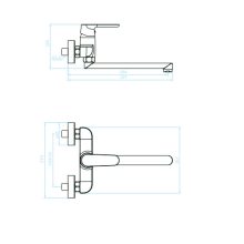 LAVEO DIMA fali csaptelep, matt fekete K.