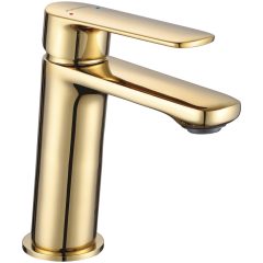 LAVEO GAVA mosdócsap pop-up leeresztővel, arany