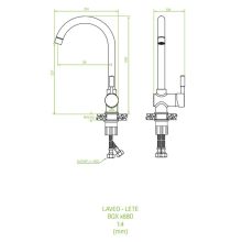 Laveo LETE álló csaptelep, bézs