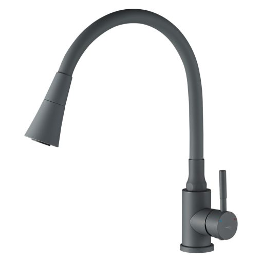 LAVEO SELVA zuhanyváltós rugalmas tömlős szürke csaptelep