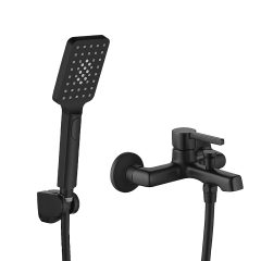 LAVEO ALITA zuhanyszett kádtöltős csappal, fekete