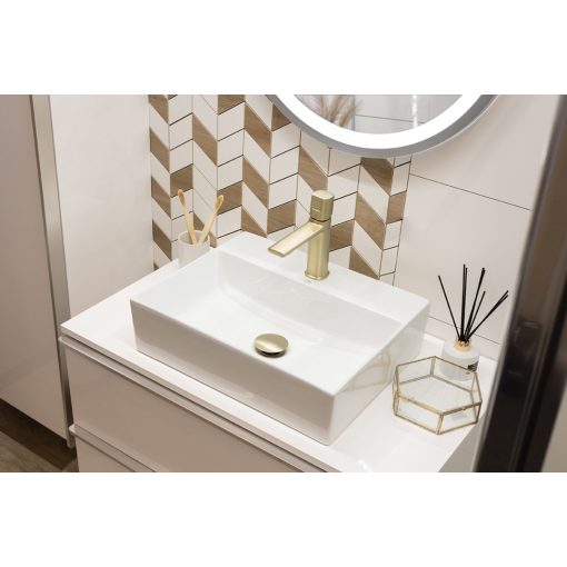 LAVEO TORES mosdócsap click-clack leeresztővel, szatin arany