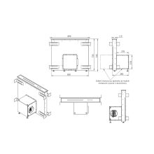 Ciarko Design Moondraft 90 cm Inox pultból kiemelkedő páraelszívó