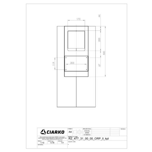 Ciarko Design Tubus ekrü (kasmír) fali páraelszívó