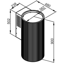 Ciarko Design Monogram fekete fali páraelszívó